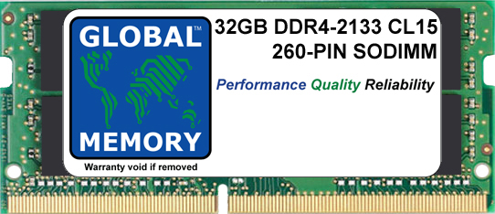 32GB DDR4 2133MHz PC4-17000 260-PIN SODIMM MEMORY RAM FOR HEWLETT-PACKARD LAPTOPS/NOTEBOOKS 32GB DDR4 2133MHz PC4-17000 260-PIN SODIMM MEMORY RAM FOR HEWLETT-PACKARD LAPTOPS/NOTEBOOKS